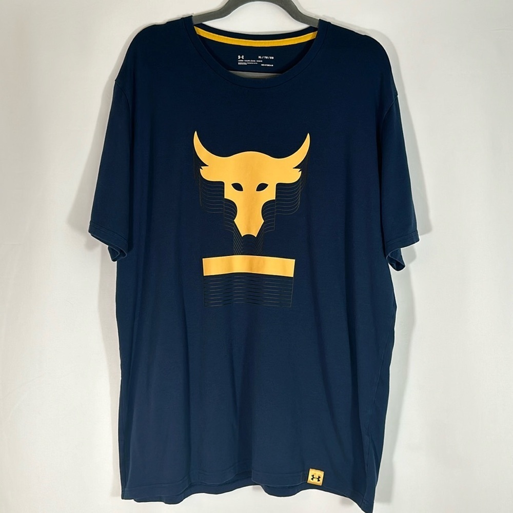 Under Armour Navy Blue Project Rock Above The Bar T-Shirt